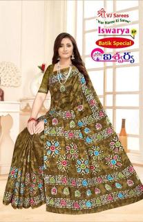 VJ iswarya batik speical vol-01 cotton printed Surat saree wholesale catalogs