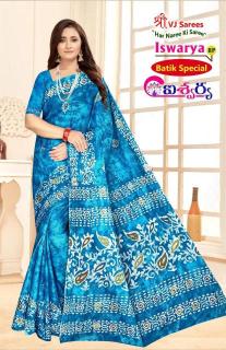 VJ iswarya batik speical vol-01 cotton printed Surat saree wholesale catalogs
