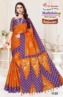 VJ madhubala vol-01 cotton printed Surat sarees wholesale rate