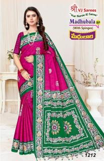VJ madhubala vol-01 cotton printed Surat sarees wholesale rate
