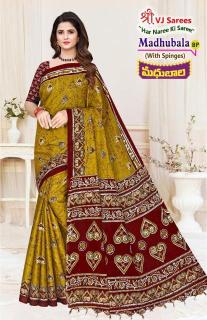 VJ madhubala vol-01 cotton printed Surat sarees wholesale rate