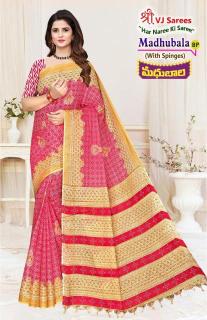 VJ madhubala vol-01 cotton printed Surat sarees wholesale rate