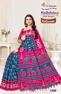 VJ madhubala vol-01 cotton printed Surat sarees wholesale rate