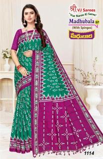 VJ madhubala vol-01 cotton printed Surat sarees wholesale rate