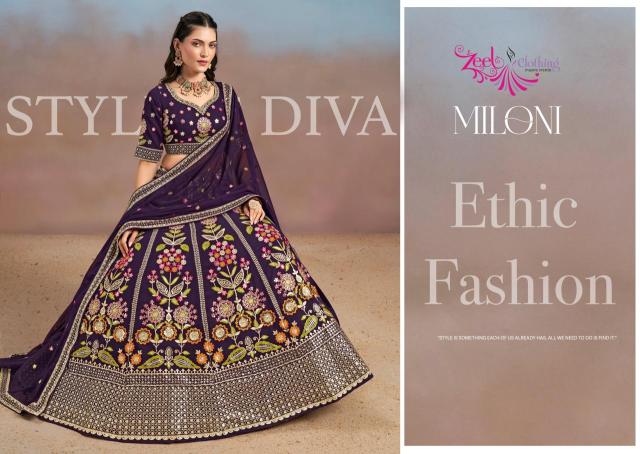 Zeel Clothing MILONI georgette Digital printed lehenga choli wholesale