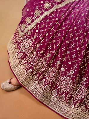 Zeel Clothing OMBRE Georgette Pink Lehenga choli with price in India