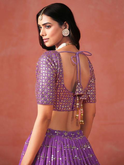 Zeel Clothing purple Lehenga choli manufacturer in India