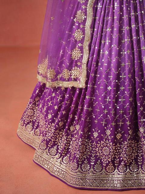 Zeel Clothing purple Lehenga choli manufacturer in India