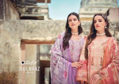 Zulfat designer suits gulnaaz vol 5 Wholesale designer dress materials