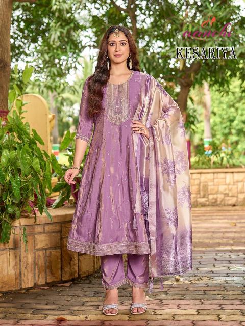 Aanchi kesariya indian velvet kurtis