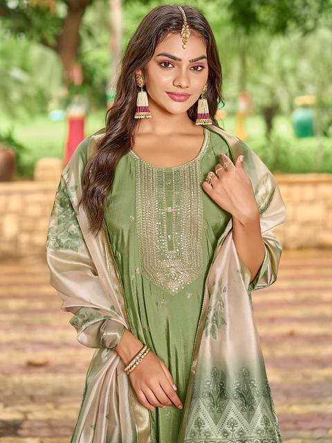 Aanchi kesariya indian velvet kurtis