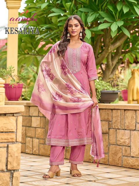 Aanchi kesariya indian velvet kurtis