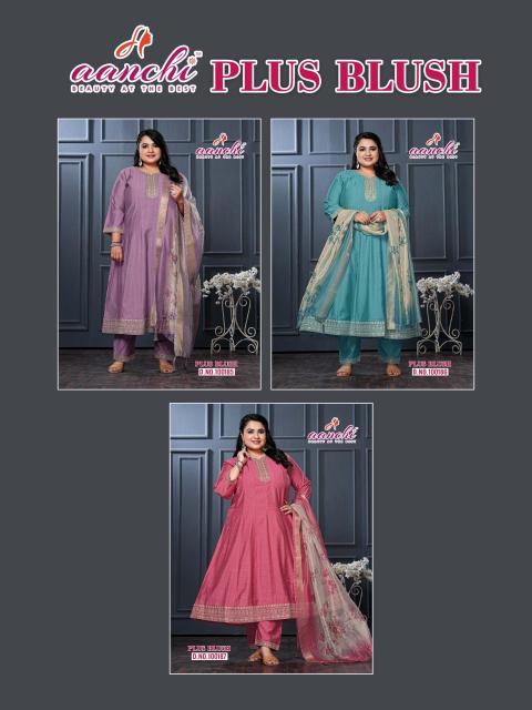Aanchi plus blush vatican 3 Designer kurtis wholesale in Jaipur