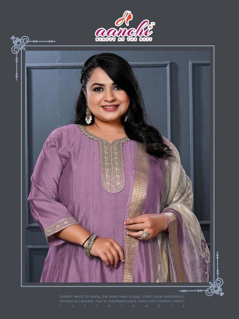 Aanchi plus blush vatican 3 Designer kurtis wholesale in Jaipur