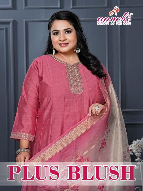 Aanchi plus blush vatican 3 Designer kurtis wholesale in Jaipur