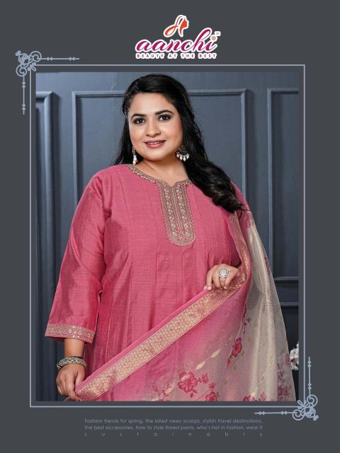 Aanchi plus blush vatican 3 Designer kurtis wholesale in Jaipur