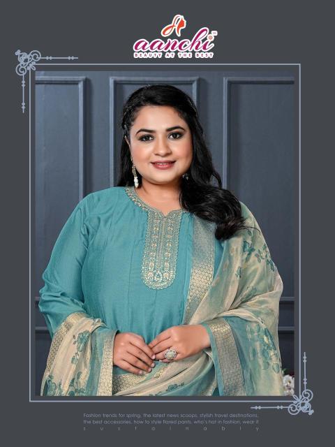 Aanchi plus blush vatican 3 Designer kurtis wholesale in Jaipur