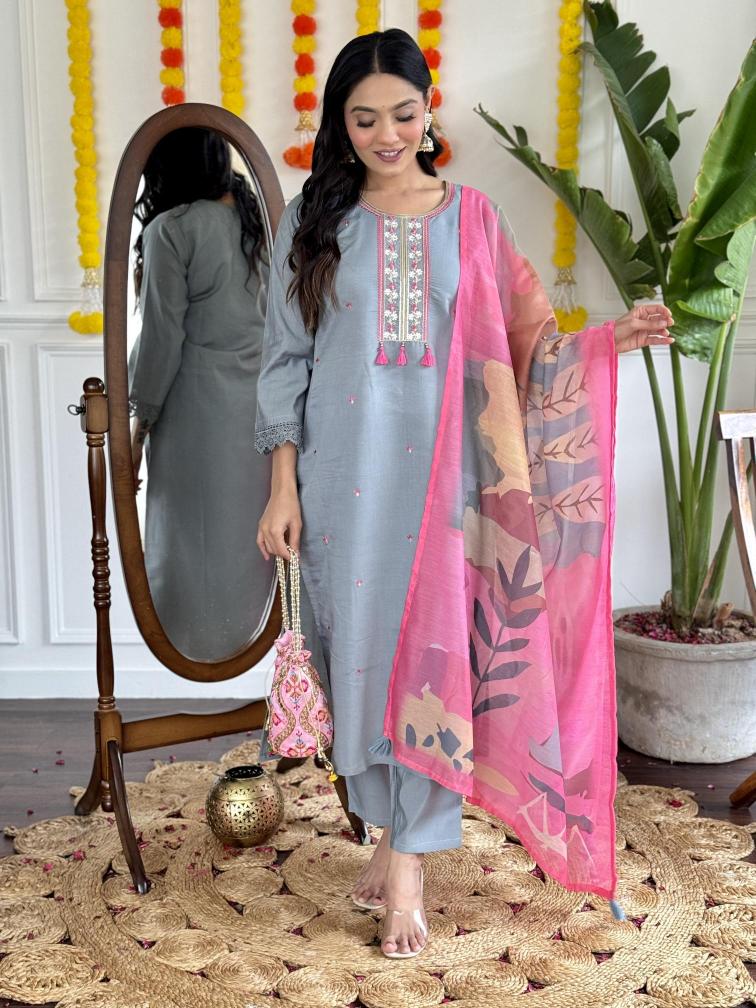 Aarohi viscose chanderi indian kurtis uk