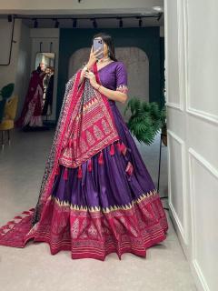 AJRAKH Tussar Silk Bridal lehenga wholesale market in delhi