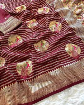 Akshara pure khadi crepe silk Wholesale saree suppliers in Surat