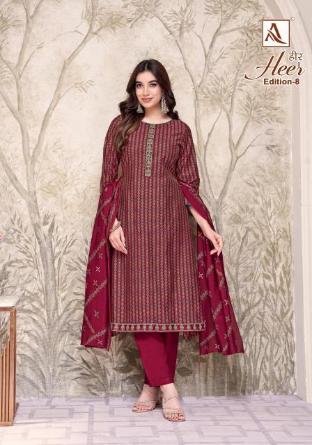 Alok suit heer 8 Printed dress materials in ahmedabad