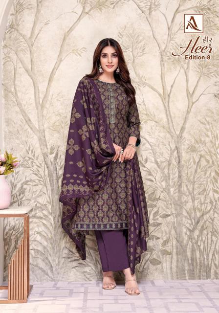 Alok suit heer 8 Printed dress materials in ahmedabad