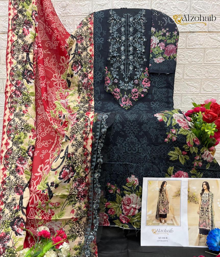 Alzohaib pure cotton Wholesale unstitched salwar suits