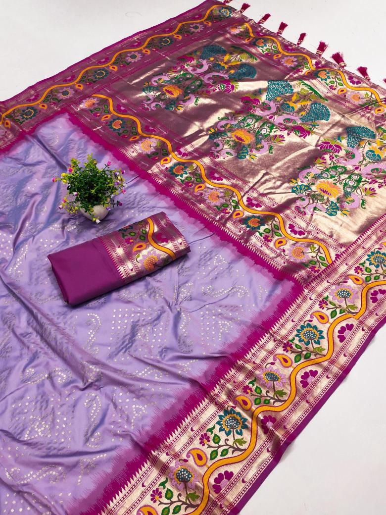 Anupama bandhani paithani rakhi Printed saree manufacturers