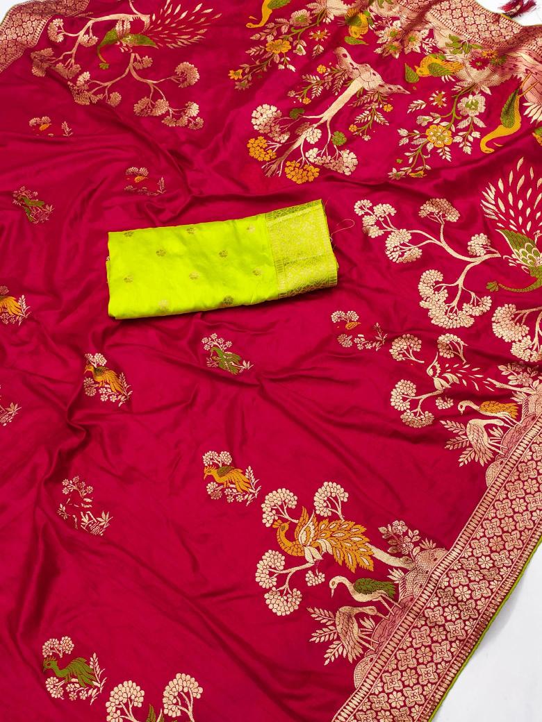 Anupama dolla morni pure viscose dolla silk Saree manufacturers in Surat