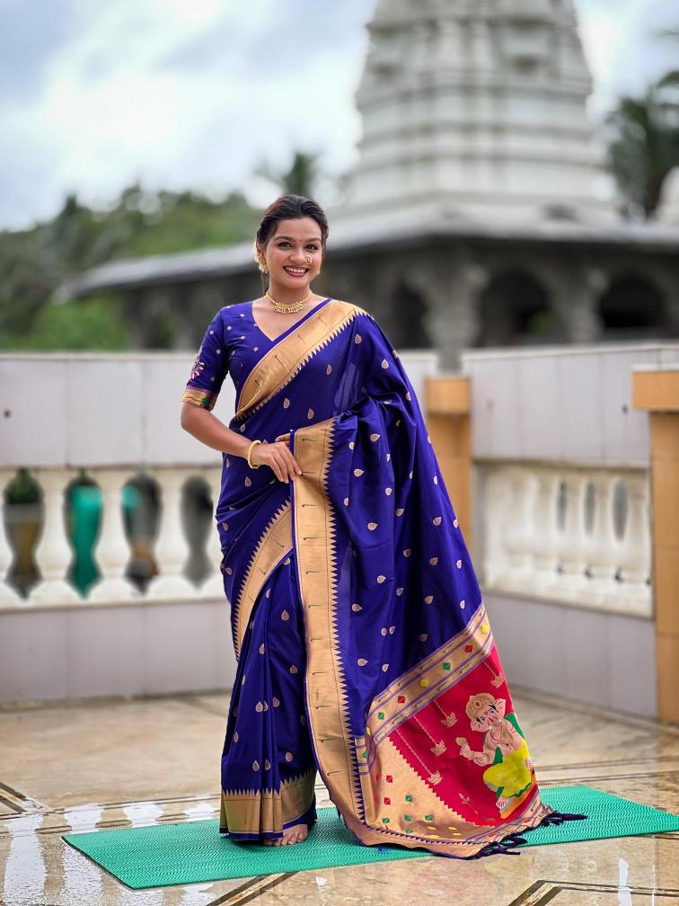 Anupama ganpati special soft pethani silk Indian saree wholesale price list