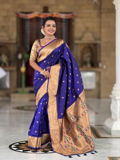 Anupama raffel paithani soft silk Designer sarees wholesale market