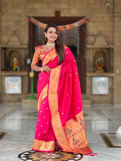 Anupama raffel paithani soft silk Designer sarees wholesale market