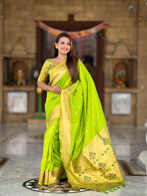 Anupama raffel paithani soft silk Designer sarees wholesale market