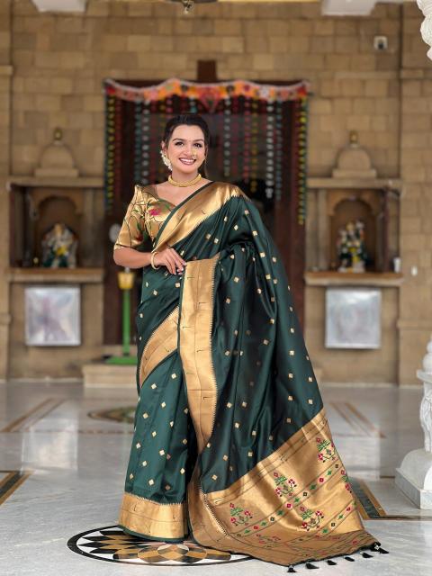 Anupama raffel paithani soft silk Designer sarees wholesale market