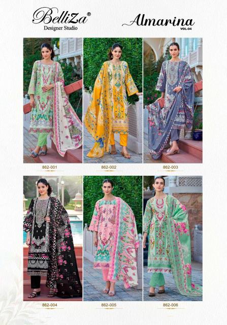 Belliza designer studio almarina vol 4 Bulk dress materials in Delhi