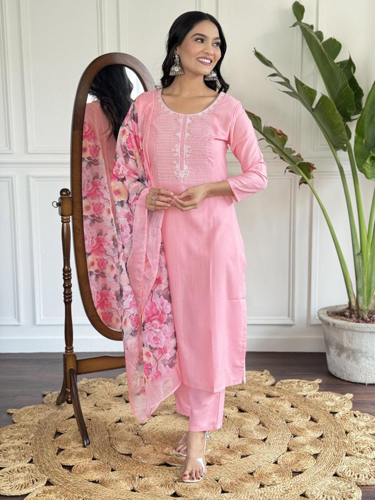 Bitto NK 595 baby pink Kurtis wholesale catalogue Kolkata