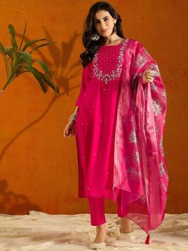 Bitto raviya viscose chanderi pink wholesale kurti exporters in surat