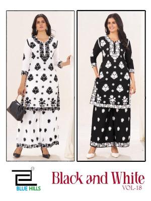 Blue hills black and white vol 18 Kurti wholesale online