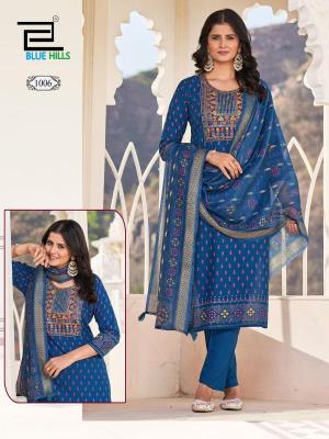 Blue hills dupatta world long indian kurti