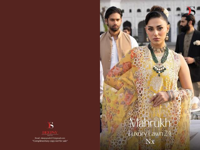 Deepsy suits mahrukh luxury lawn 24 Salwar Suits Wholesale textile market in Gujarat