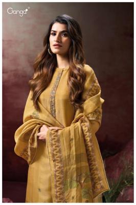 Ganga aynslie 3129 Dress material wholesale market in Mumbai