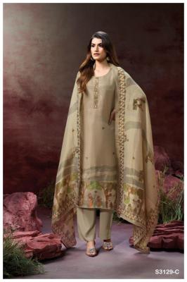 Ganga aynslie 3129 Dress material wholesale market in Mumbai
