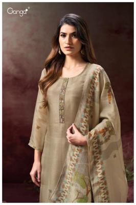 Ganga aynslie 3129 Dress material wholesale market in Mumbai