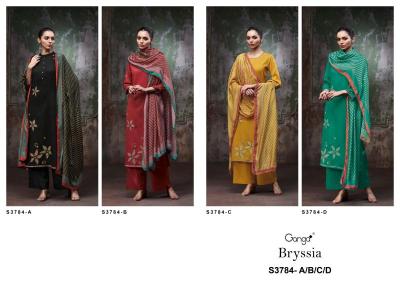 Ganga bryssia 3784 Cotton dress materials wholesale