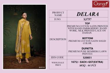 Ganga delara 3757 Wholesale Dress materials in india