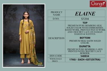 Ganga elaine 3204 Unstitched dress material online shopping
