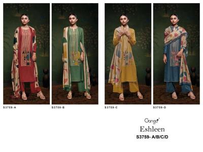 Ganga eshleen 3759 Cotton dress material online shopping
