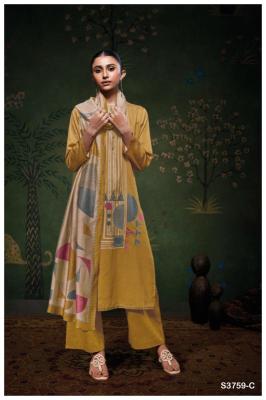 Ganga eshleen 3759 Cotton dress material online shopping