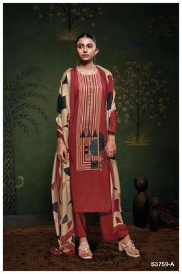 Ganga eshleen 3759 Cotton dress material online shopping