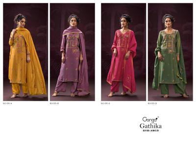 Ganga gathika 3155 Surat wholesale dress materials suppliers